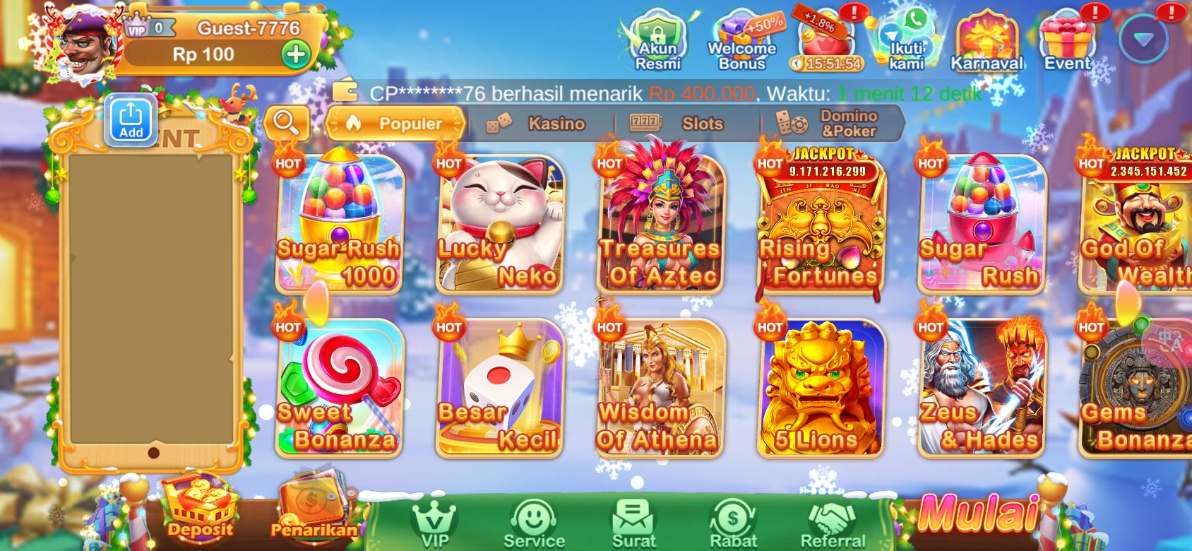 Permainan slot terbaik dengan jackpot hingga miliaran di K3K3 Apk 4 J 2796 X.